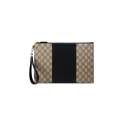 GUCCI GG SUPREME WEB POUCH 495017 (30.5*21*1.5cm)